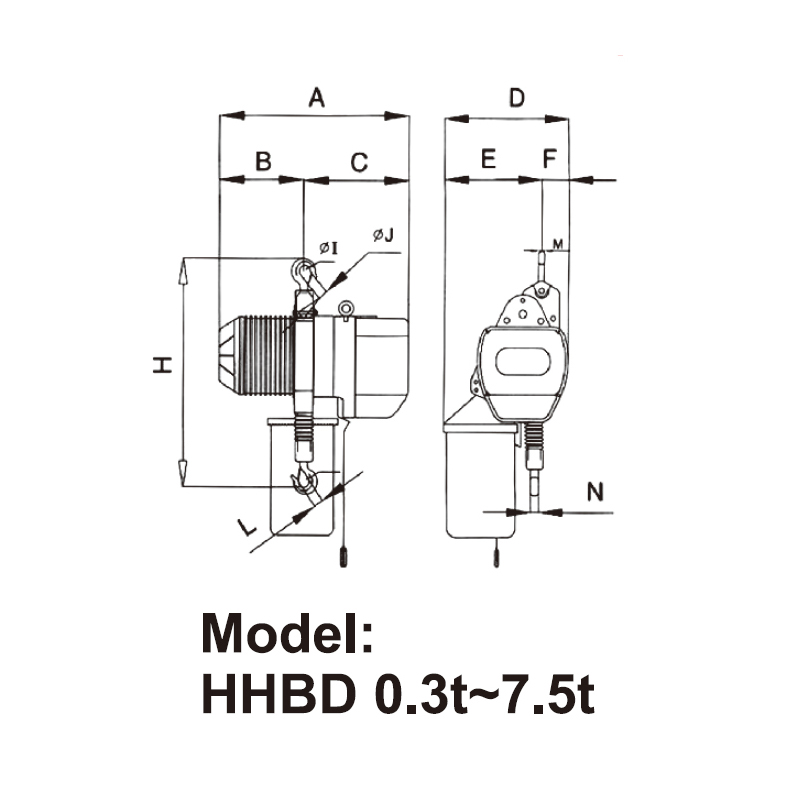Classic Electric Chain Hoist GBD